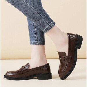 Women's Loafers Slip-on Dress Business Casual Work Loafer Flats Shoes US Sz 8.